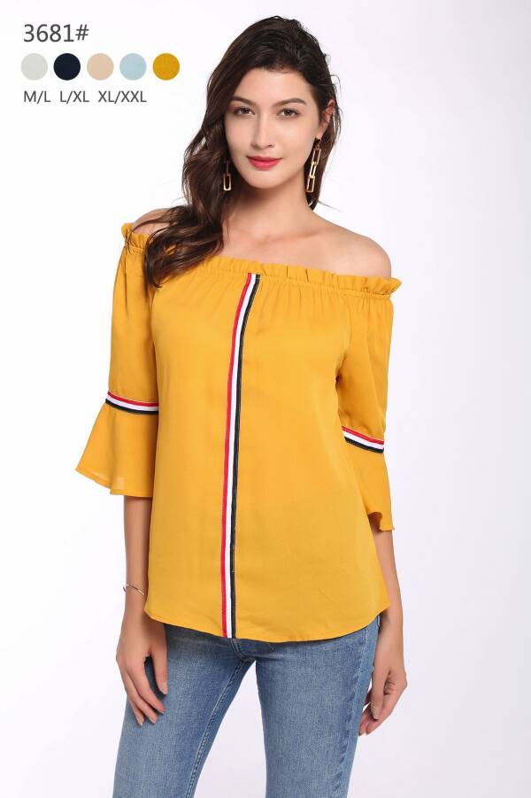 Bluzki damskie Roz M-2XL, Mix kolor Paczka 12 szt